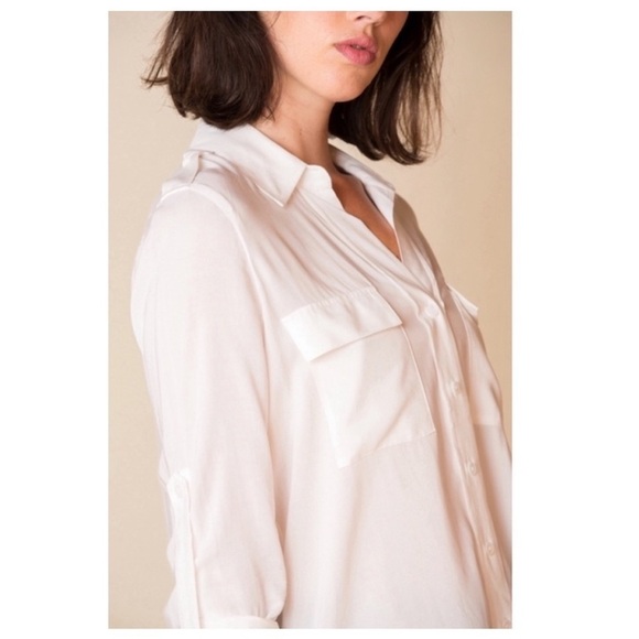 L’Agence Lunetta Blouse in Ivory. - Picture 4 of 7